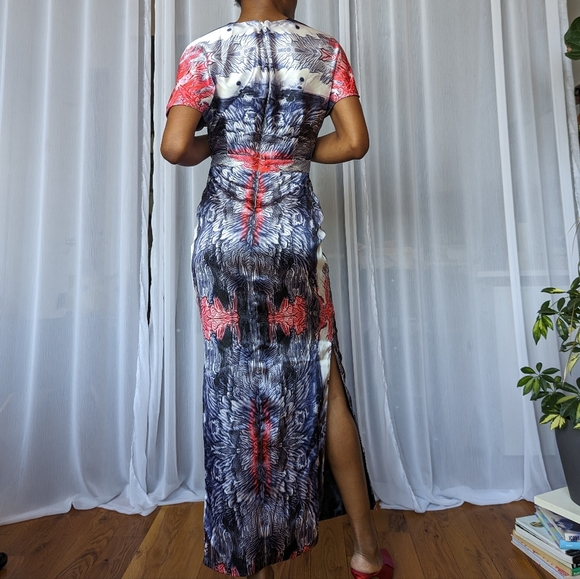 Designer Evening Maxi Dress - Unique Pattern | Size S - Picture 11 of 11